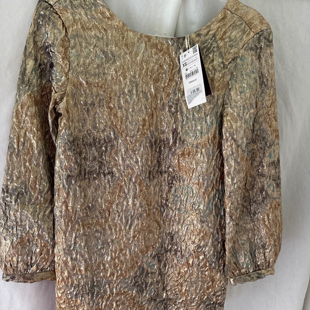 Gold Zara mini dress